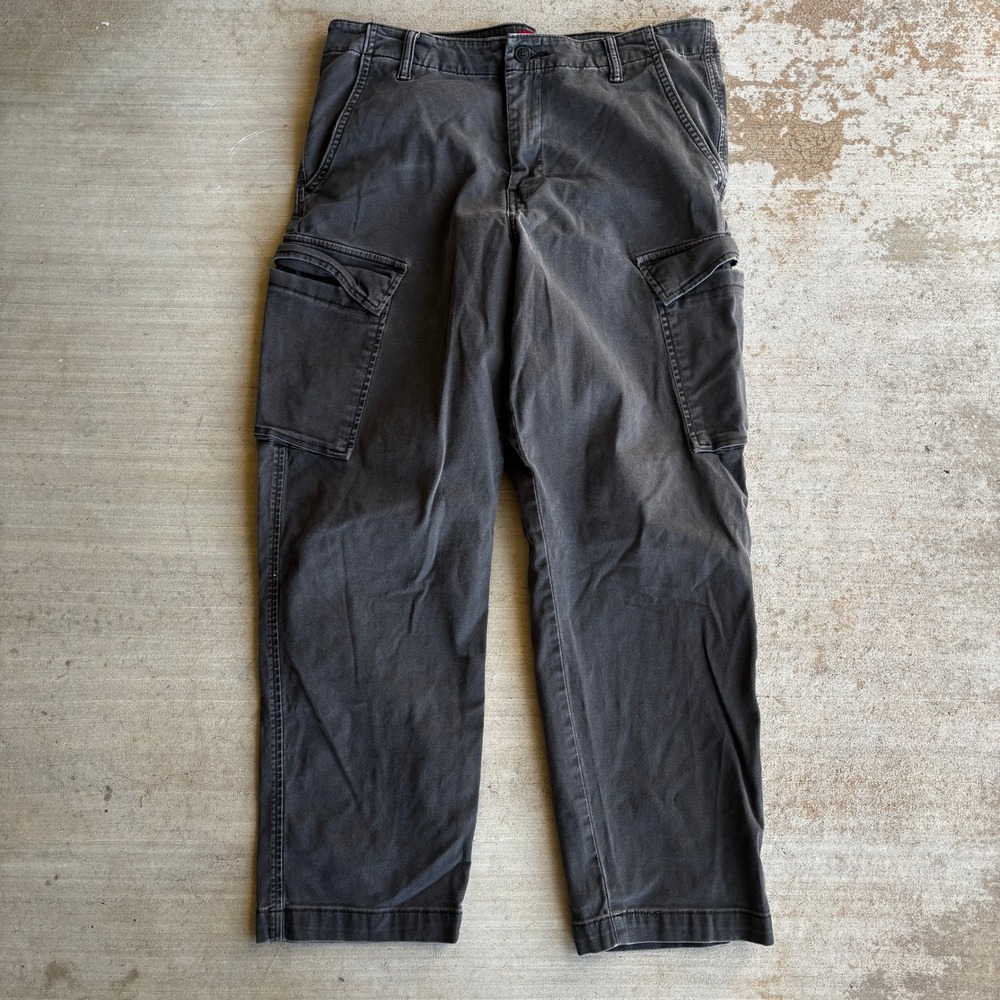 Levi XX Cargo Taper Pants Mens 34x30(34x28) Gray Utility Streetwear Y2K Skater